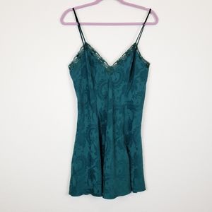 Vintage Victoria's Secret Green Slip Dress Large